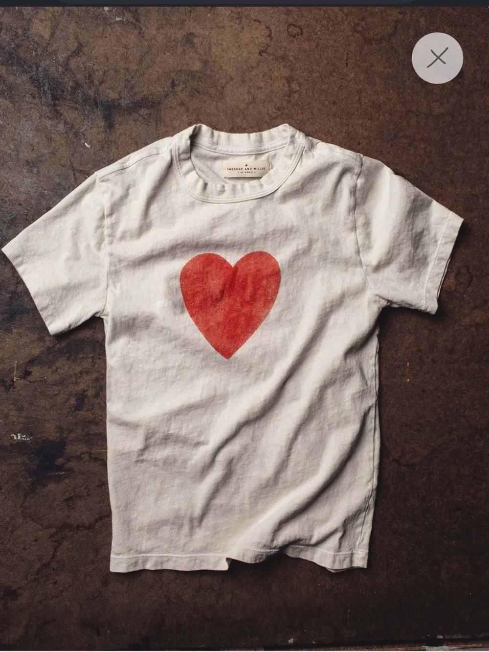 Imogene and Willie The "Heart" Short Sleeve Tee Womens XL